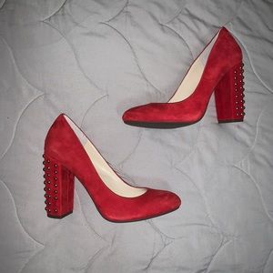 Red/Gold studded heels